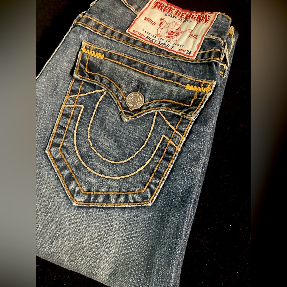 SOLD Rare!  Vintage 🇺🇸 OG Colorway Ricky w/ Flap Super T size 32x34 Unaltered